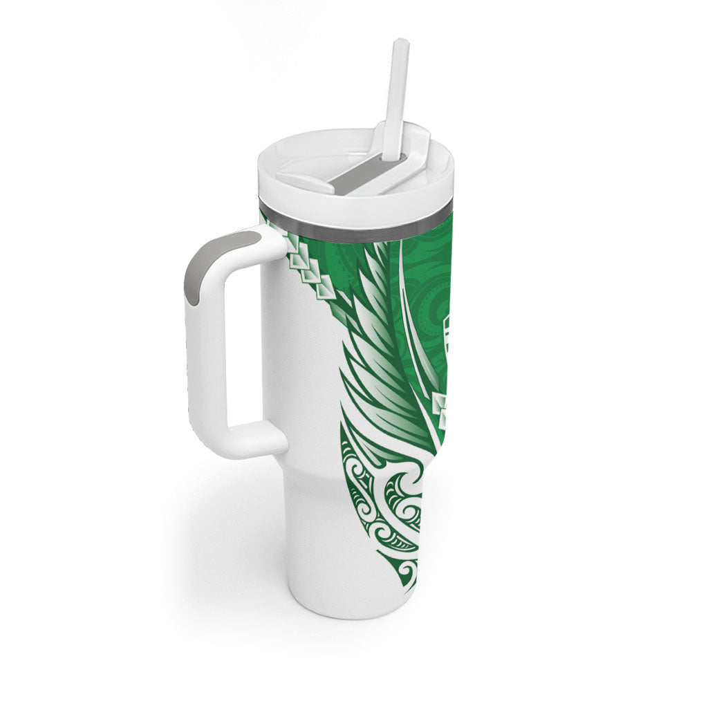Manawatu 2026 Rugby Custom Tumbler With Handle NZ Maori Silver Fern