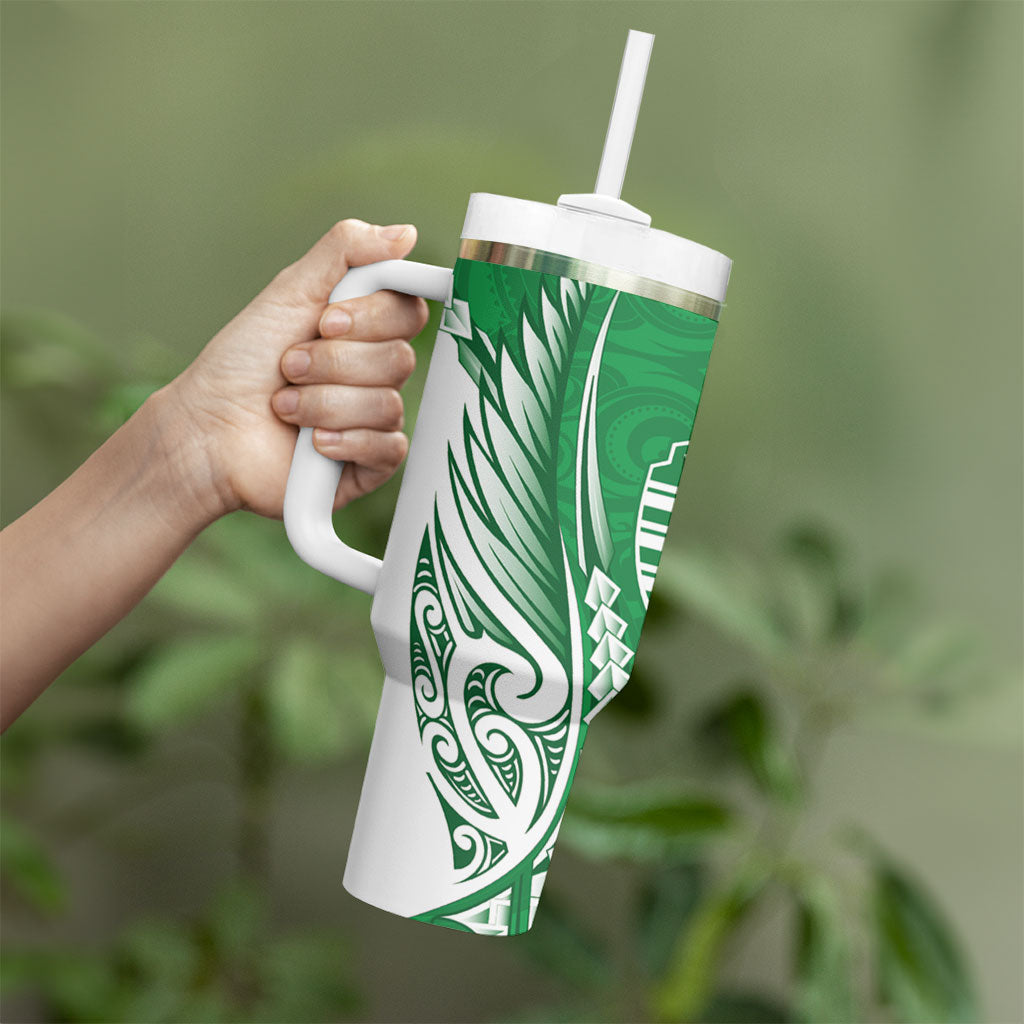 Manawatu 2026 Rugby Custom Tumbler With Handle NZ Maori Silver Fern