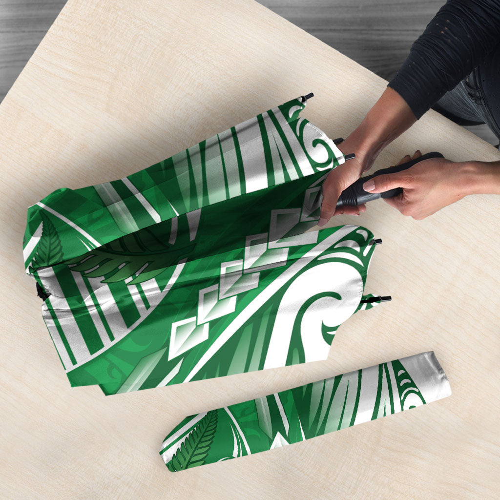 Manawatu 2026 Rugby Custom Umbrella NZ Maori Silver Fern