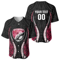 North Harbour 2026 Rugby Custom Baseball Jersey NZ Maori Silver Fern