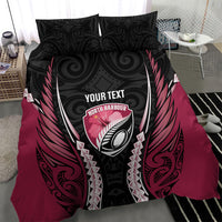 North Harbour 2026 Rugby Custom Bedding Set NZ Maori Silver Fern