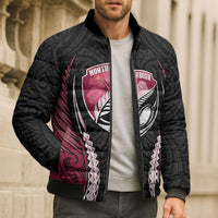 North Harbour 2026 Rugby Custom Bomber Puffer Jacket NZ Maori Silver Fern