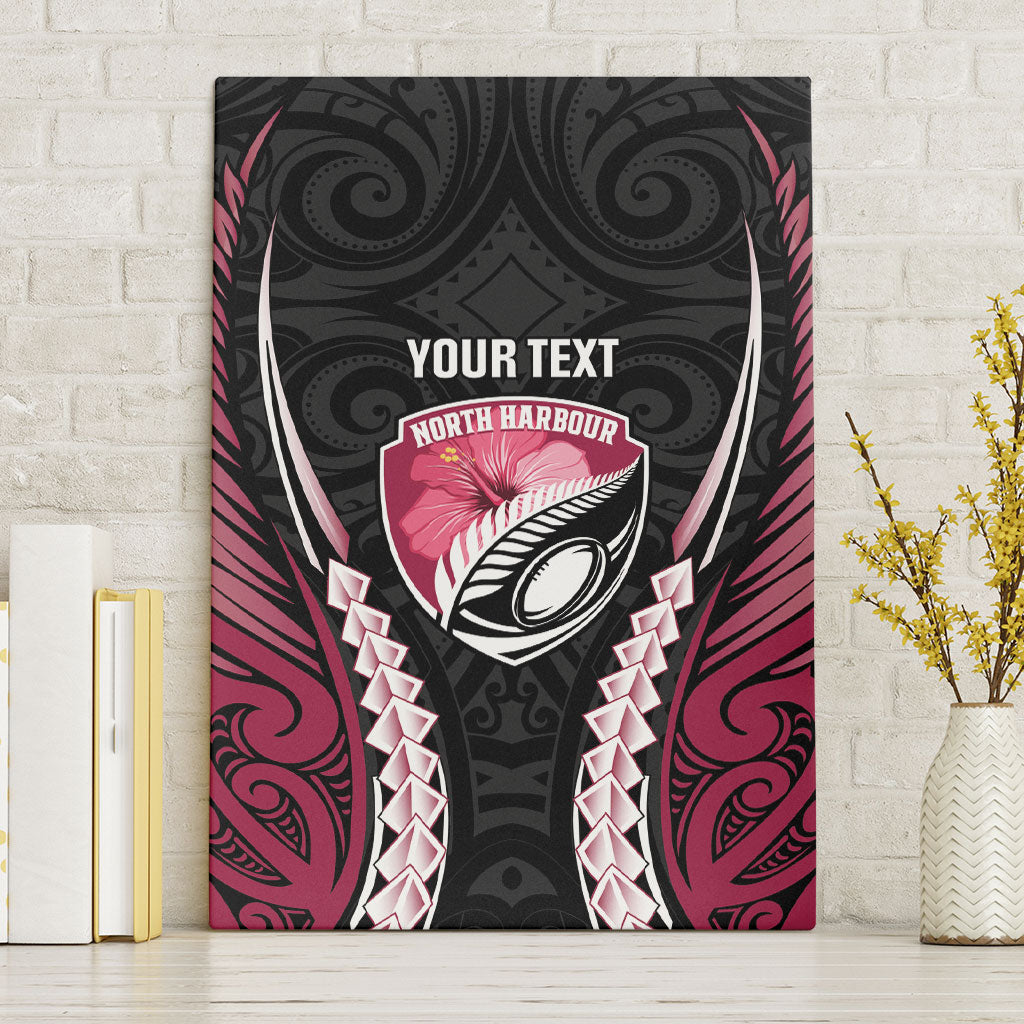 North Harbour 2026 Rugby Custom Canvas Wall Art NZ Maori Silver Fern LT14 Without Frame Maroon - Polynesian Pride