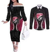 North Harbour 2026 Rugby Custom Couples Matching Off The Shoulder Long Sleeve Dress and Long Sleeve Button Shirt NZ Maori Silver Fern