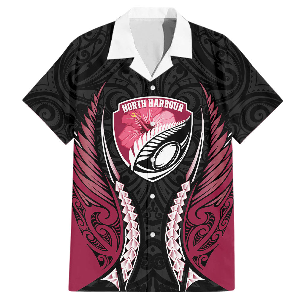 North Harbour 2026 Rugby Custom Family Matching Long Sleeve Bodycon Dress and Hawaiian Shirt NZ Maori Silver Fern