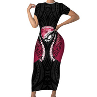 North Harbour 2026 Rugby Custom Family Matching Short Sleeve Bodycon Dress and Hawaiian Shirt NZ Maori Silver Fern
