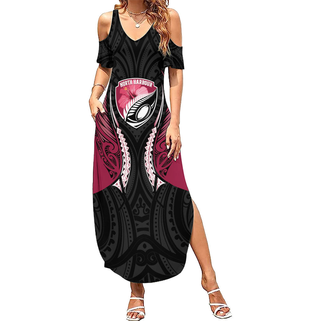 North Harbour 2026 Rugby Custom Family Matching Summer Maxi Dress and Hawaiian Shirt NZ Maori Silver Fern