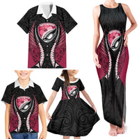 North Harbour 2026 Rugby Custom Family Matching Tank Maxi Dress and Hawaiian Shirt NZ Maori Silver Fern