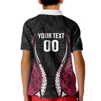 North Harbour 2026 Rugby Custom Kid Polo Shirt NZ Maori Silver Fern