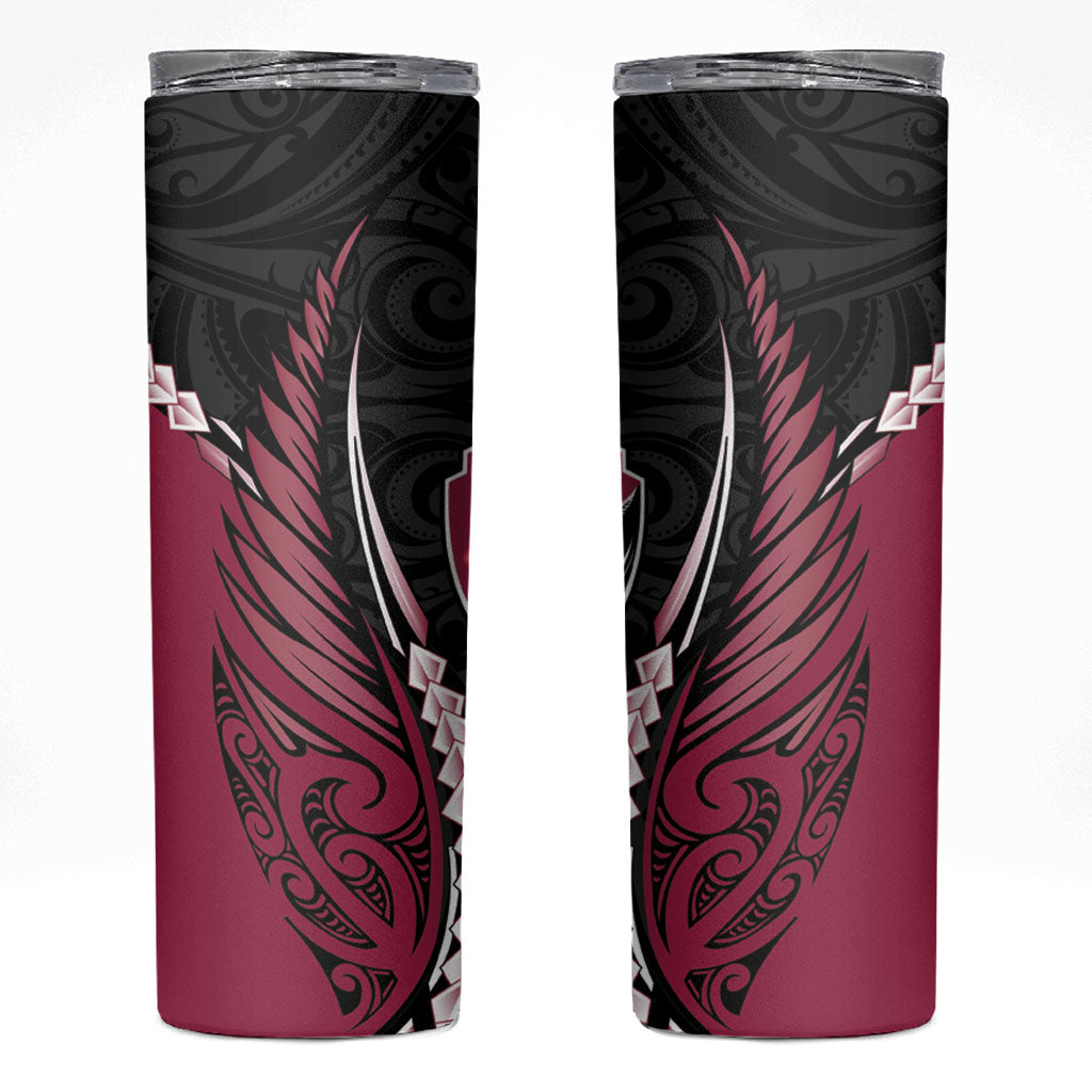 North Harbour 2026 Rugby Custom Skinny Tumbler NZ Maori Silver Fern
