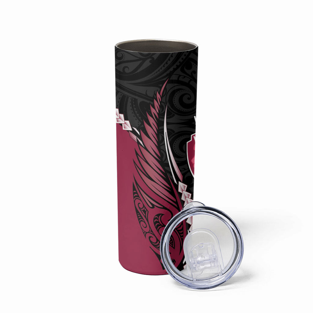 North Harbour 2026 Rugby Custom Skinny Tumbler NZ Maori Silver Fern