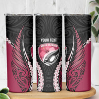 North Harbour 2026 Rugby Custom Skinny Tumbler NZ Maori Silver Fern
