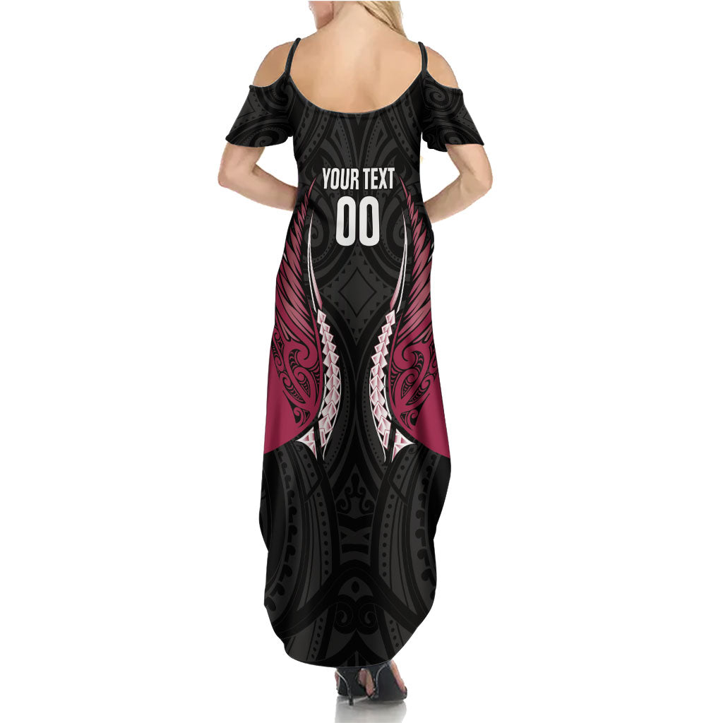North Harbour 2026 Rugby Custom Summer Maxi Dress NZ Maori Silver Fern