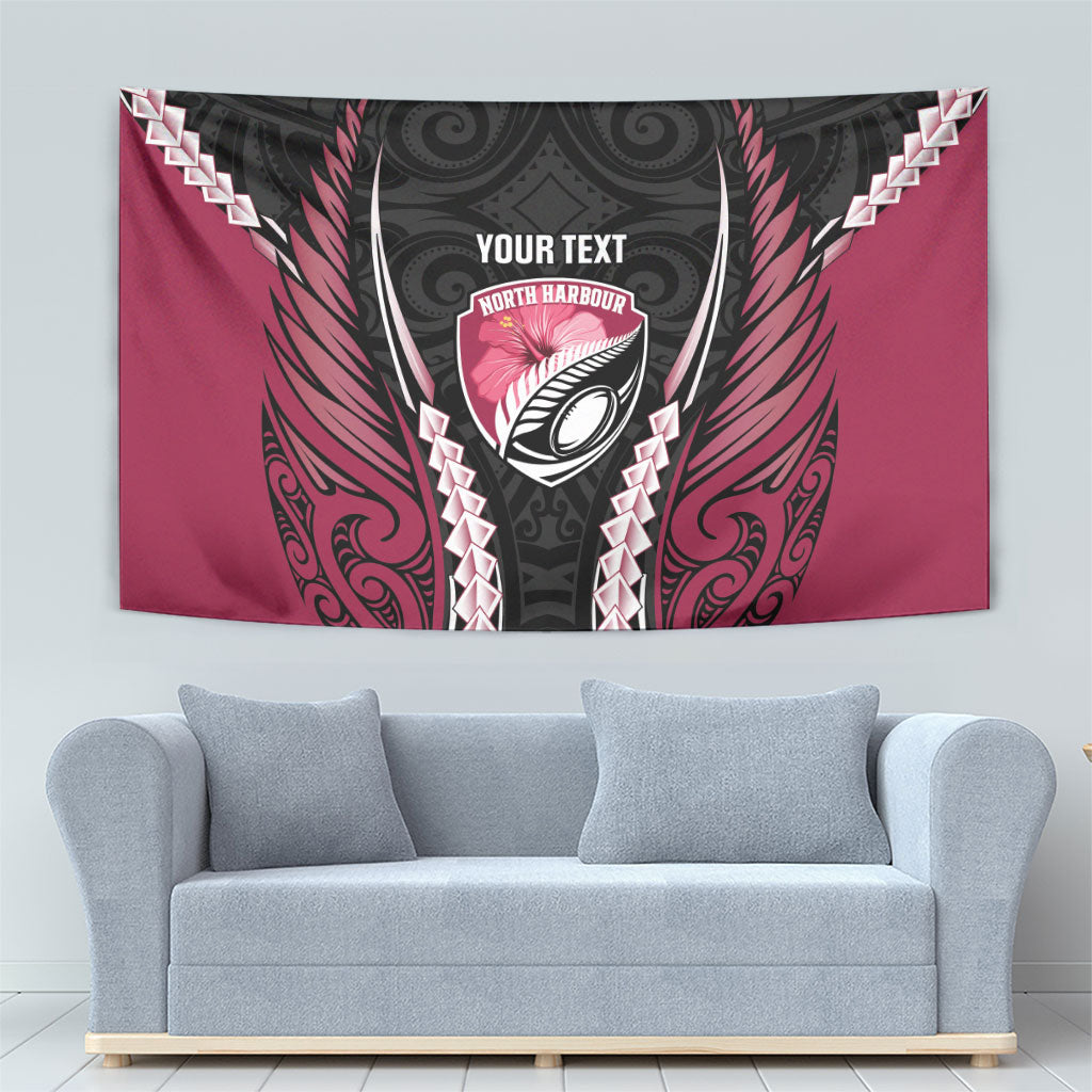 North Harbour 2026 Rugby Custom Tapestry NZ Maori Silver Fern