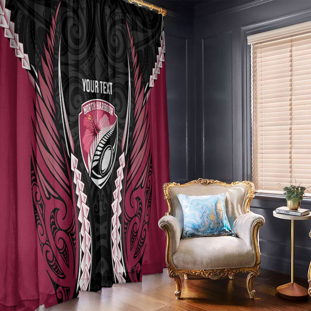 North Harbour 2026 Rugby Custom Window Curtain NZ Maori Silver Fern