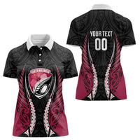 North Harbour 2026 Rugby Custom Women Polo Shirt NZ Maori Silver Fern