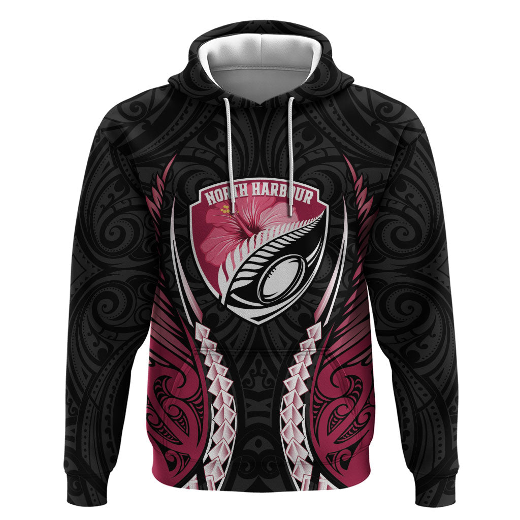 North Harbour 2026 Rugby Custom Zip Hoodie NZ Maori Silver Fern