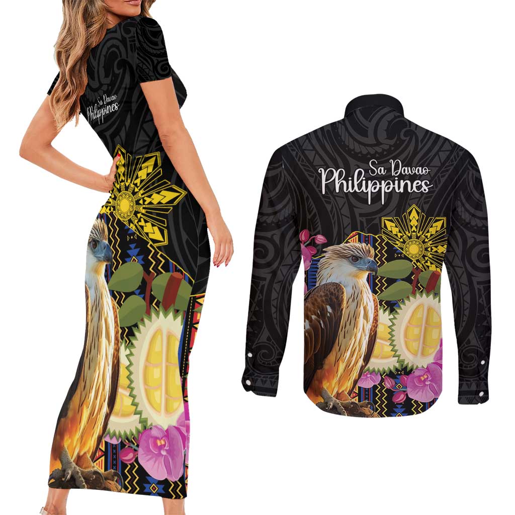 Kadayawan Philippines Couples Matching Short Sleeve Bodycon Dress and Long Sleeve Button Shirt Filipino Eagle Happy 39th Anniversary