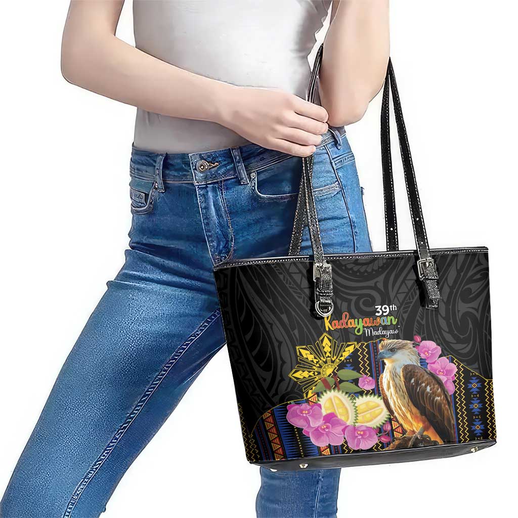 Kadayawan Philippines Leather Tote Bag Filipino Eagle Happy 39th Anniversary