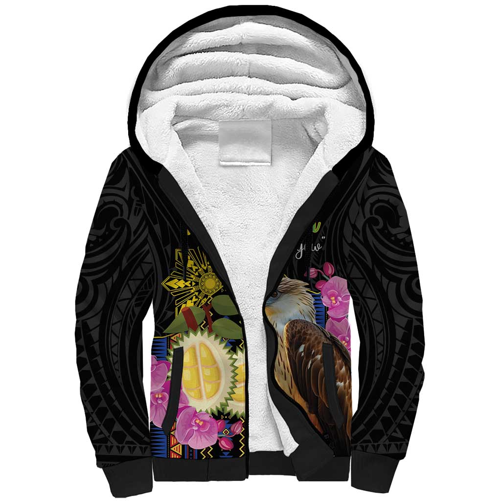 Kadayawan Philippines Sherpa Hoodie Filipino Eagle Happy 39th Anniversary LT14 Unisex Black - Polynesian Pride