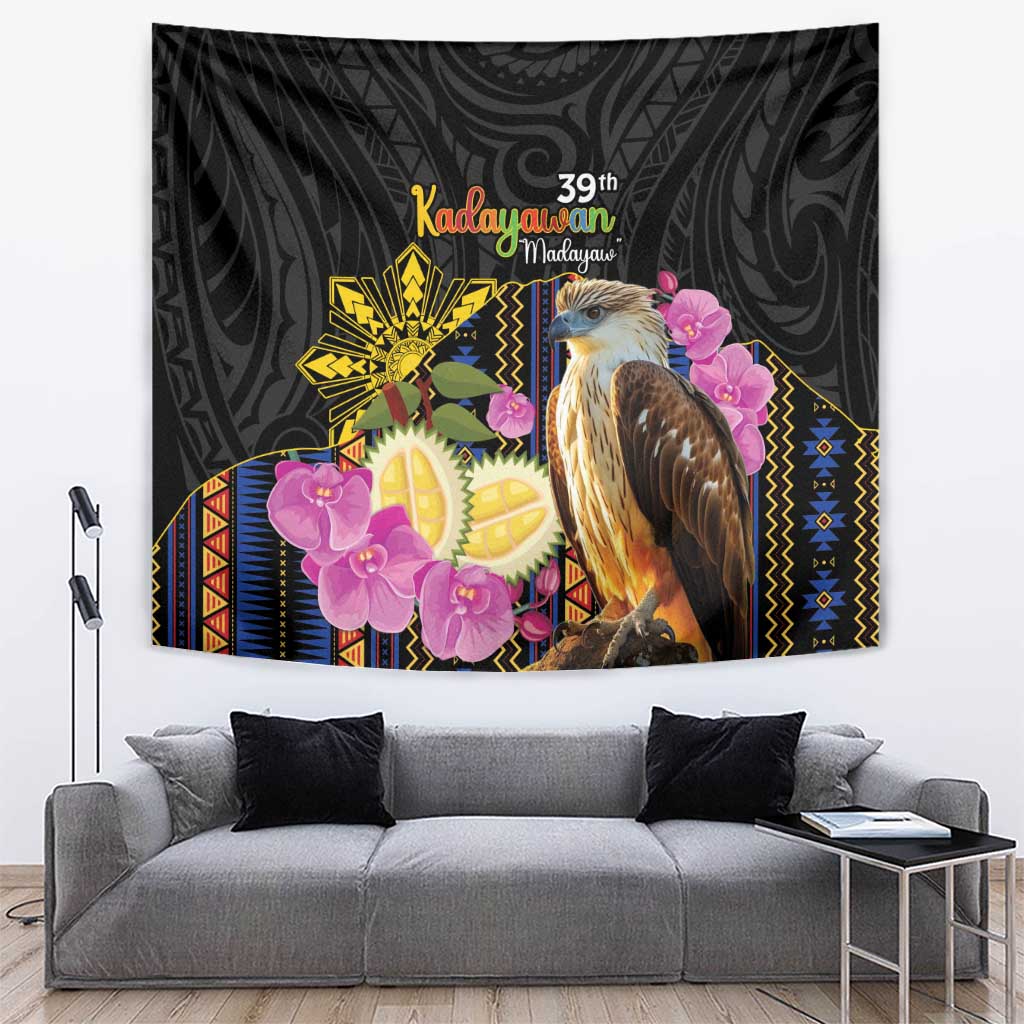 Kadayawan Philippines Tapestry Filipino Eagle Happy 39th Anniversary LT14 Black - Polynesian Pride