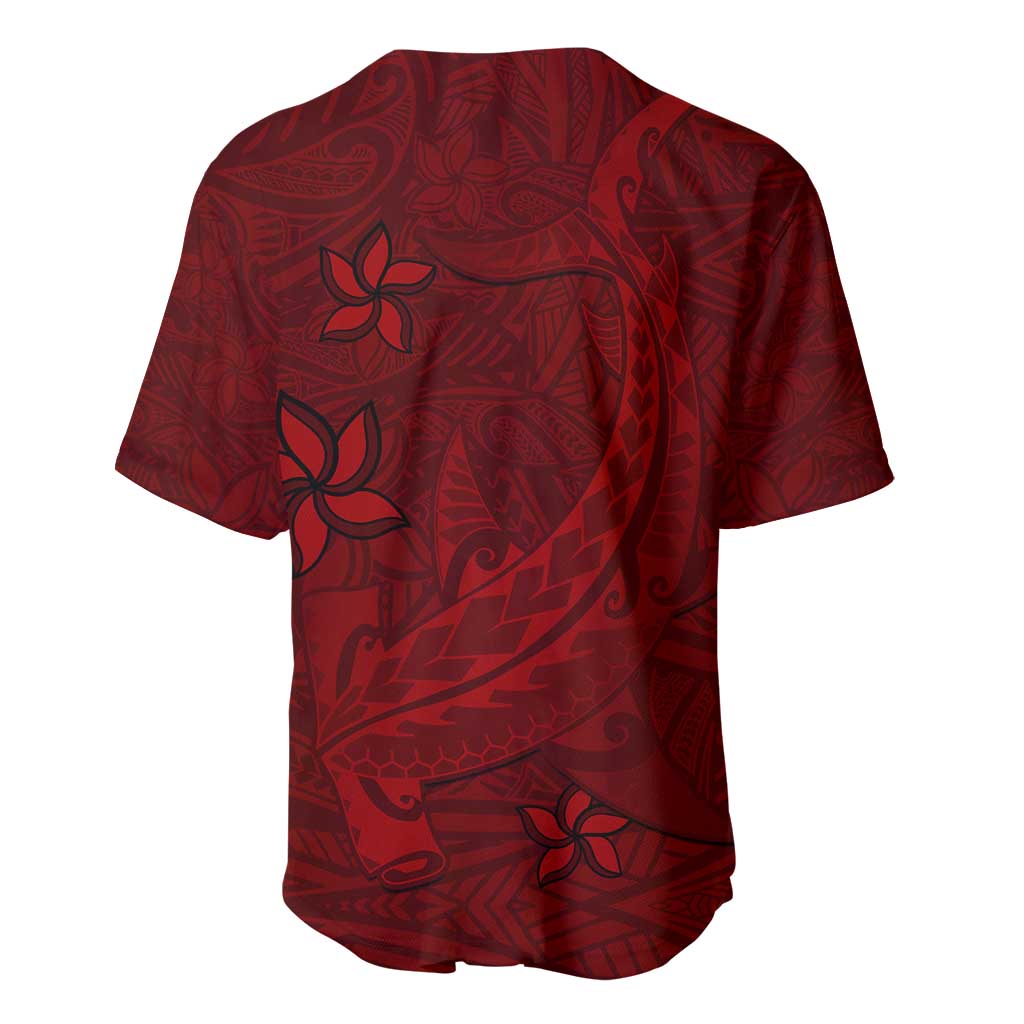 Oxblood Polynesia Baseball Jersey Hawaiian Tribal Hammerhead Shark Tattoo LT14 - Polynesian Pride
