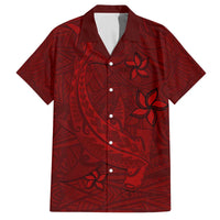 Oxblood Polynesia Family Matching Puletasi and Hawaiian Shirt Hawaiian Tribal Hammerhead Shark Tattoo