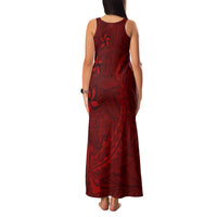Oxblood Polynesia Family Matching Tank Maxi Dress and Hawaiian Shirt Hawaiian Tribal Hammerhead Shark Tattoo