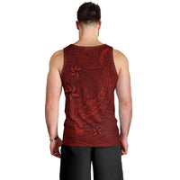 Oxblood Polynesia Men Tank Top Hawaiian Tribal Hammerhead Shark Tattoo