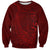 Oxblood Polynesia Sweatshirt Hawaiian Tribal Hammerhead Shark Tattoo