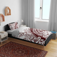 Polynesian Tropical Flowers Oxblood Color Bedding Set LT14 - Polynesian Pride