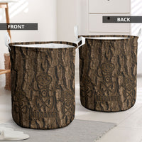 Kioranga Moriori New Zealand Laundry Basket Kopi Rakau Carving Art