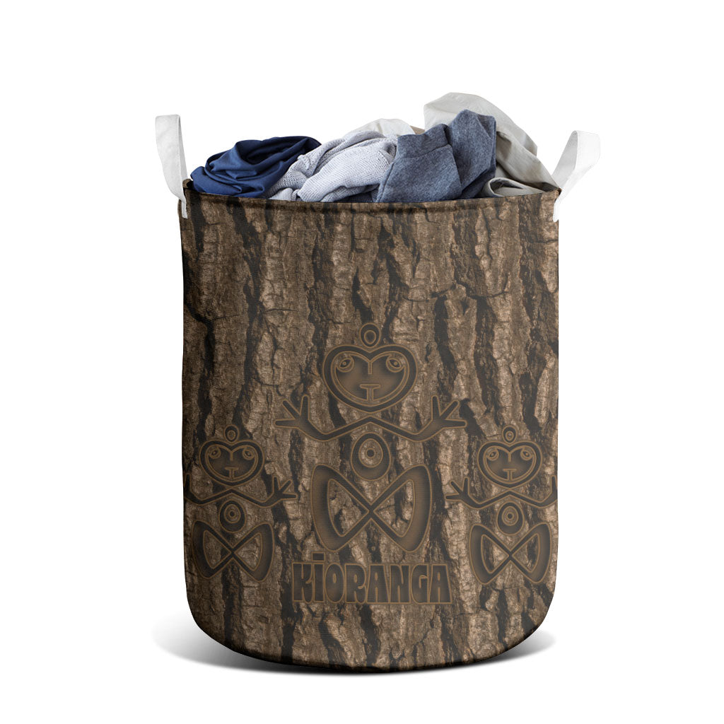 Kioranga Moriori New Zealand Laundry Basket Kopi Rakau Carving Art