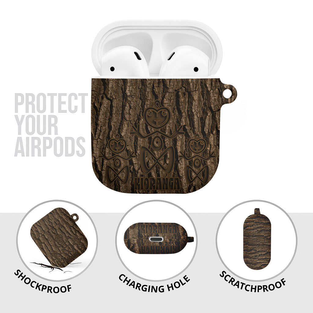 Kioranga Moriori New Zealand AirPods Case Kopi Rakau Carving Art