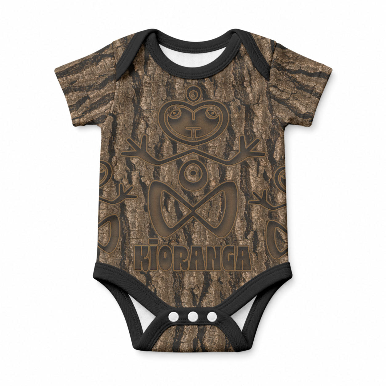 Kioranga Moriori New Zealand Baby Onesie Kopi Rakau Carving Art