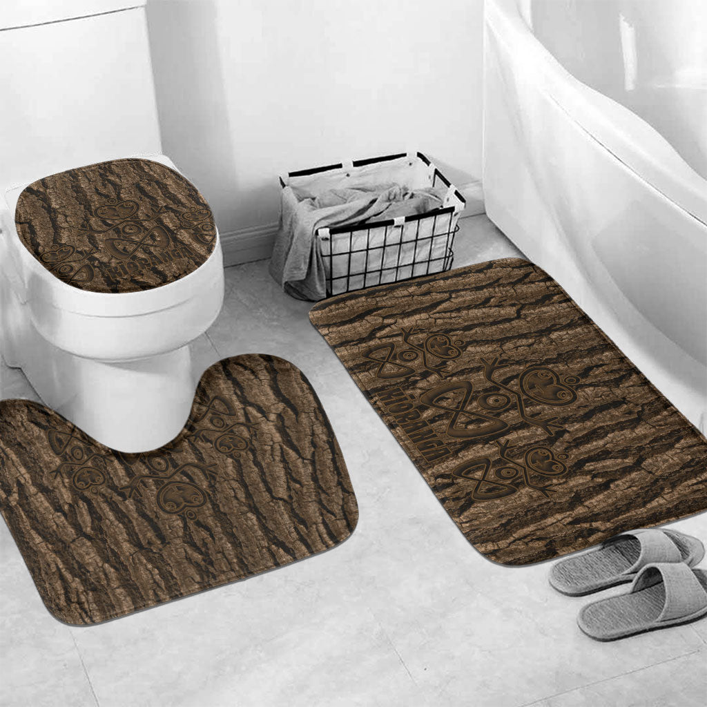 Kioranga Moriori New Zealand Bathroom Set Kopi Rakau Carving Art