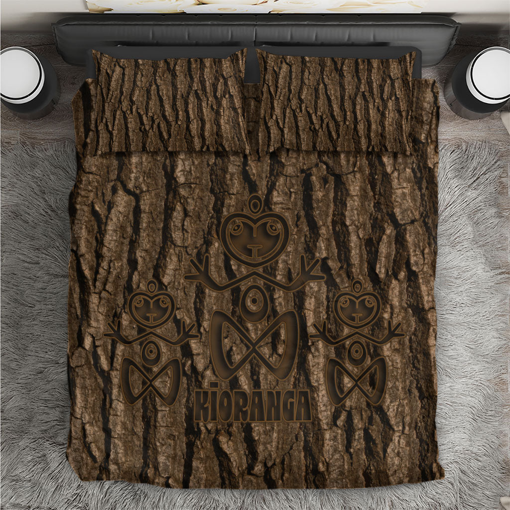 Kioranga Moriori New Zealand Bedding Set Kopi Rakau Carving Art