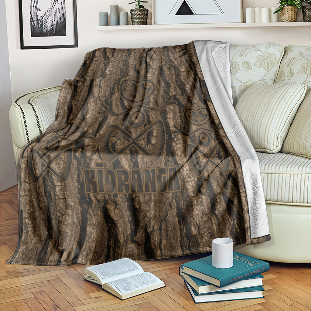 Kioranga Moriori New Zealand Blanket Kopi Rakau Carving Art LT14 Brown - Polynesian Pride