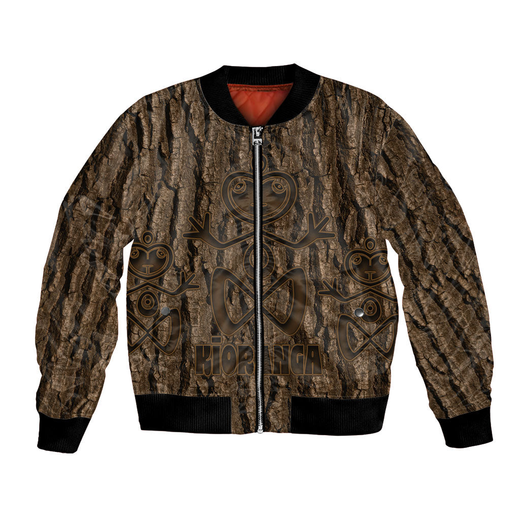 Kioranga Moriori New Zealand Bomber Jacket Kopi Rakau Carving Art