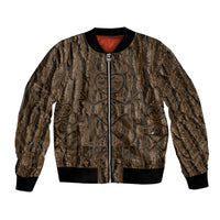 Kioranga Moriori New Zealand Bomber Jacket Kopi Rakau Carving Art