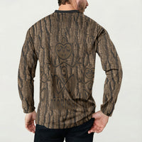 Kioranga Moriori New Zealand Button Sweatshirt Kopi Rakau Carving Art