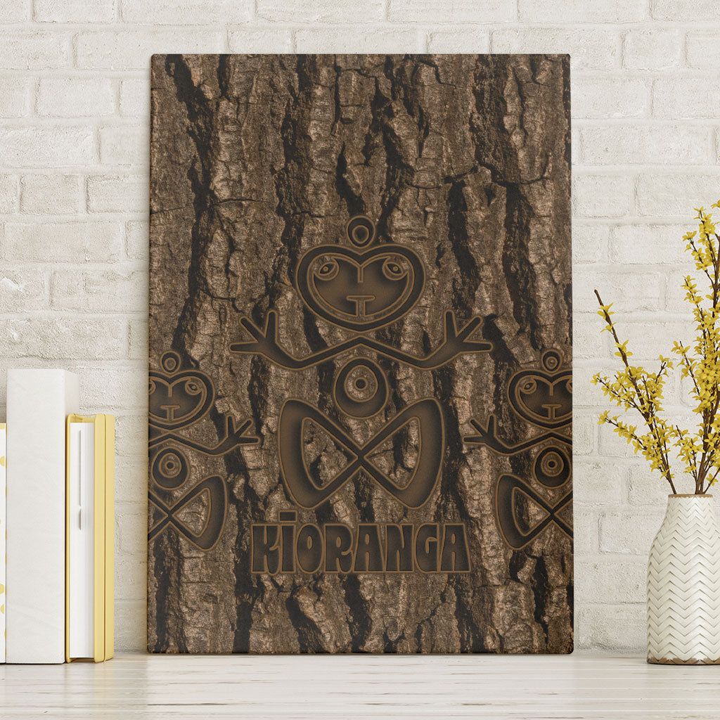 Kioranga Moriori New Zealand Canvas Wall Art Kopi Rakau Carving Art