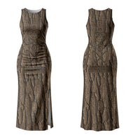 Kioranga Moriori New Zealand Family Matching Tank Maxi Dress and Hawaiian Shirt Kopi Rakau Carving Art