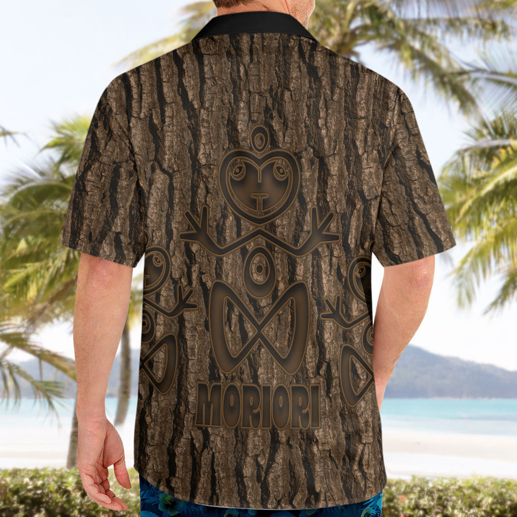 Kioranga Moriori New Zealand Hawaiian Shirt Kopi Rakau Carving Art