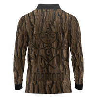 Kioranga Moriori New Zealand Long Sleeve Polo Shirt Kopi Rakau Carving Art