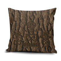 Kioranga Moriori New Zealand Pillow Cover Kopi Rakau Carving Art