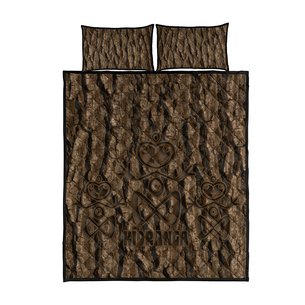 Kioranga Moriori New Zealand Quilt Bed Set Kopi Rakau Carving Art