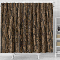 Kioranga Moriori New Zealand Shower Curtain Kopi Rakau Carving Art