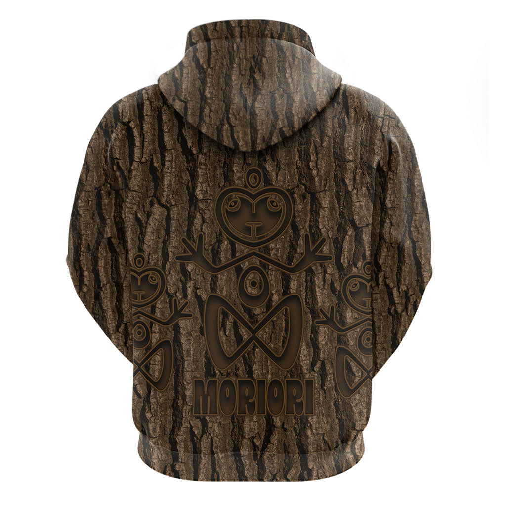 Kioranga Moriori New Zealand Zip Hoodie Kopi Rakau Carving Art