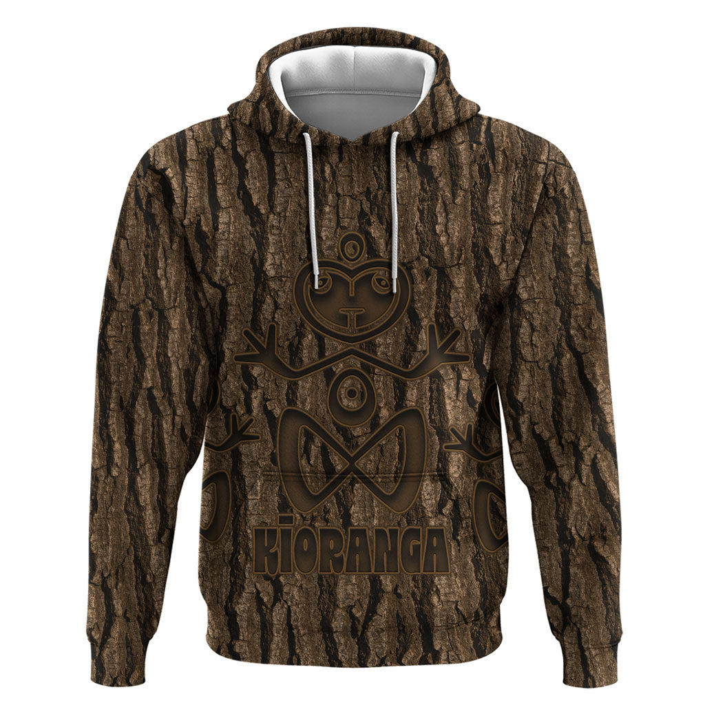 Kioranga Moriori New Zealand Zip Hoodie Kopi Rakau Carving Art